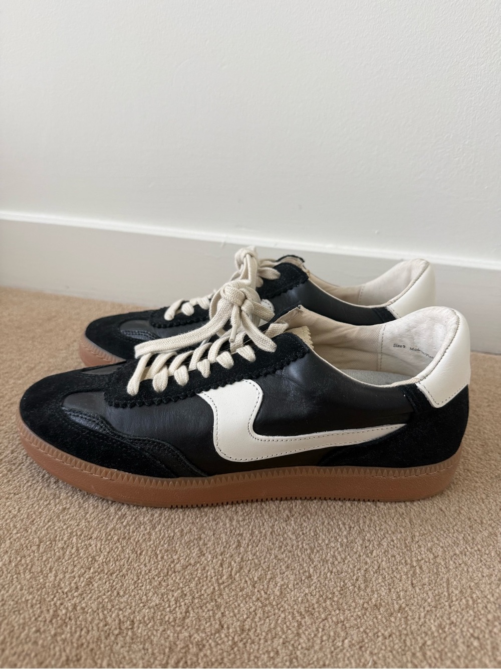 Dolce Vita Black and White Women's Sneakers - Picture 2 of 6